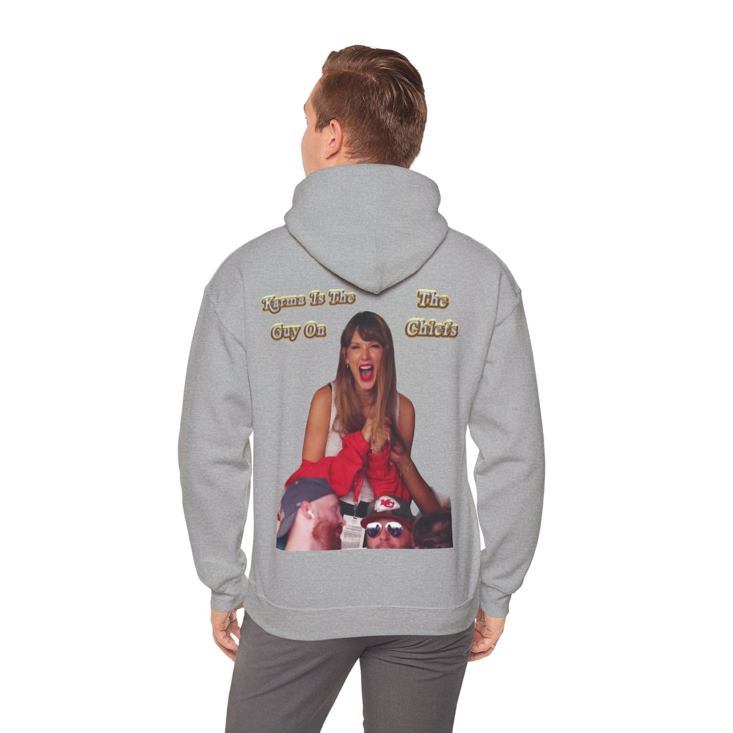 KARMA IS THE GUY ON THE CHIEFS - ERAS TOUR QR CODE HOODIE