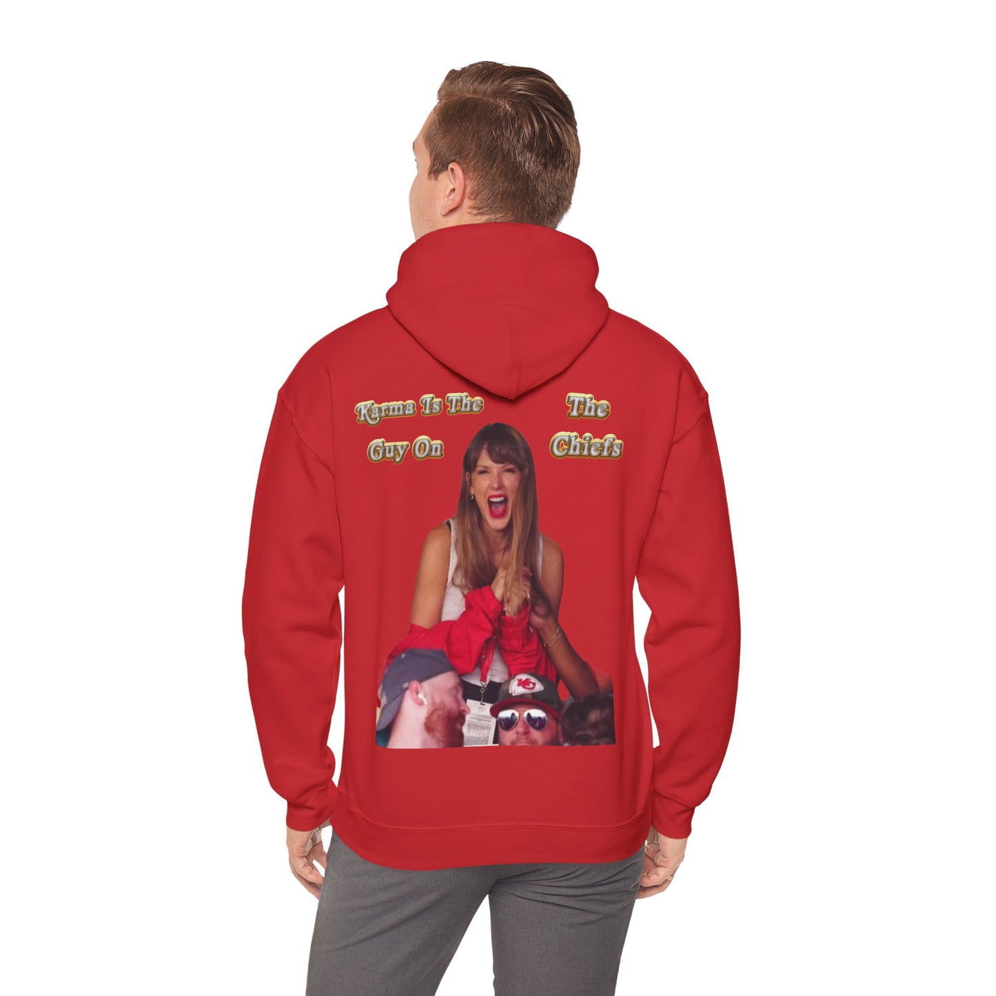 KARMA IS THE GUY ON THE CHIEFS - ERAS TOUR QR CODE HOODIE
