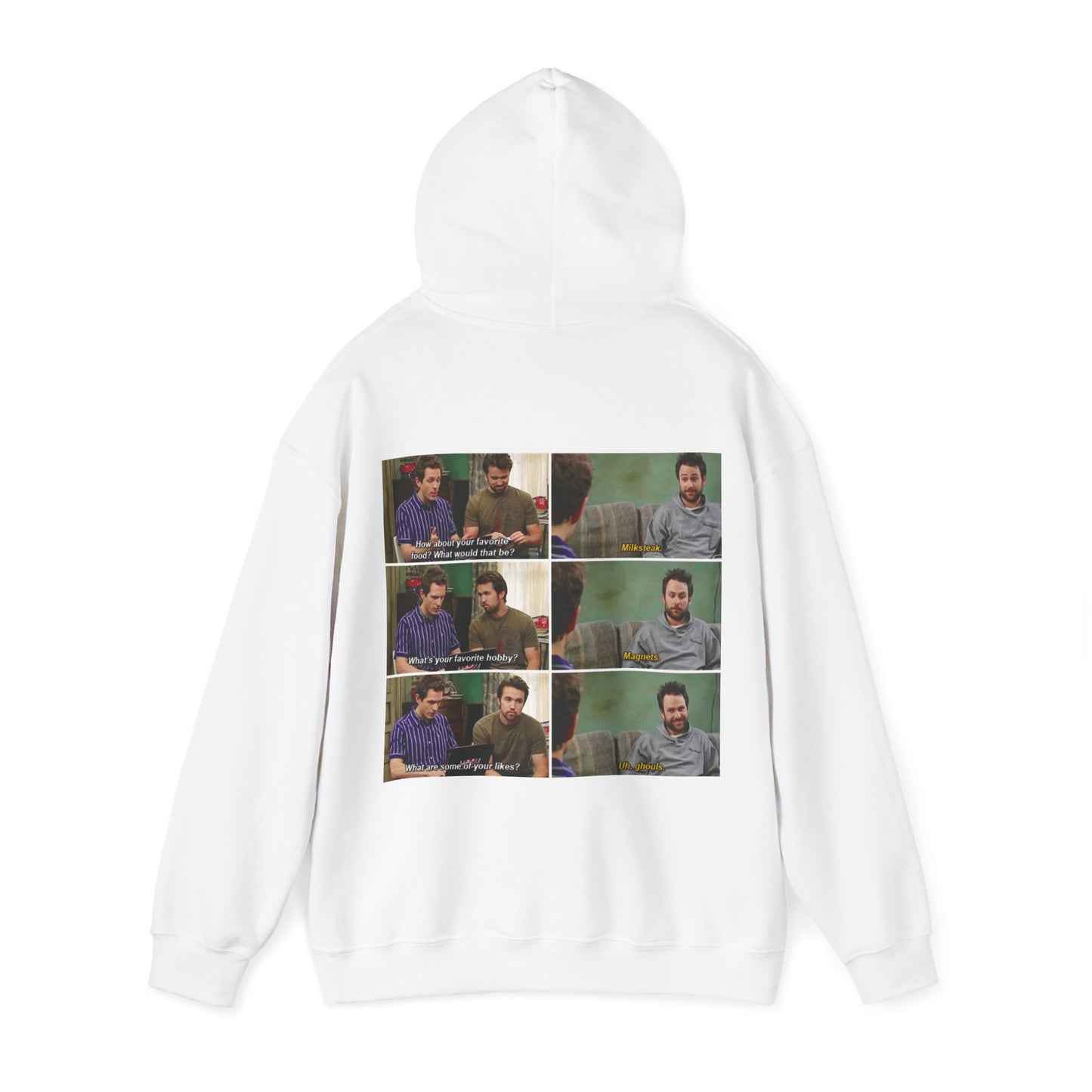 ALWAYS SUNNY - CHARLIE ONLINE DATING PROFILE QR CODE HOODIE