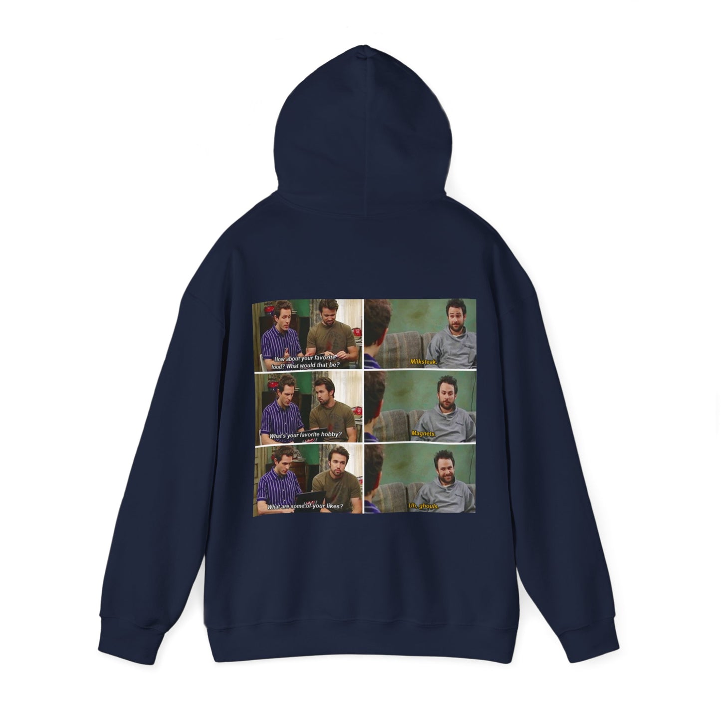 ALWAYS SUNNY - CHARLIE ONLINE DATING PROFILE QR CODE HOODIE