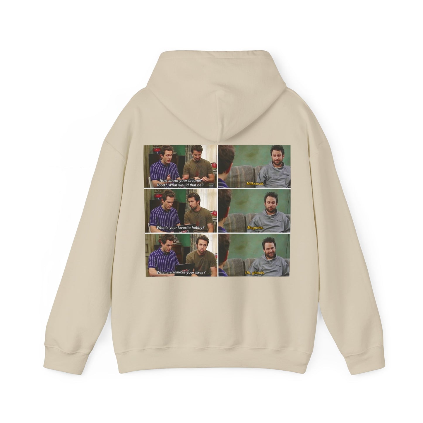 ALWAYS SUNNY - CHARLIE ONLINE DATING PROFILE QR CODE HOODIE